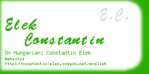 elek constantin business card